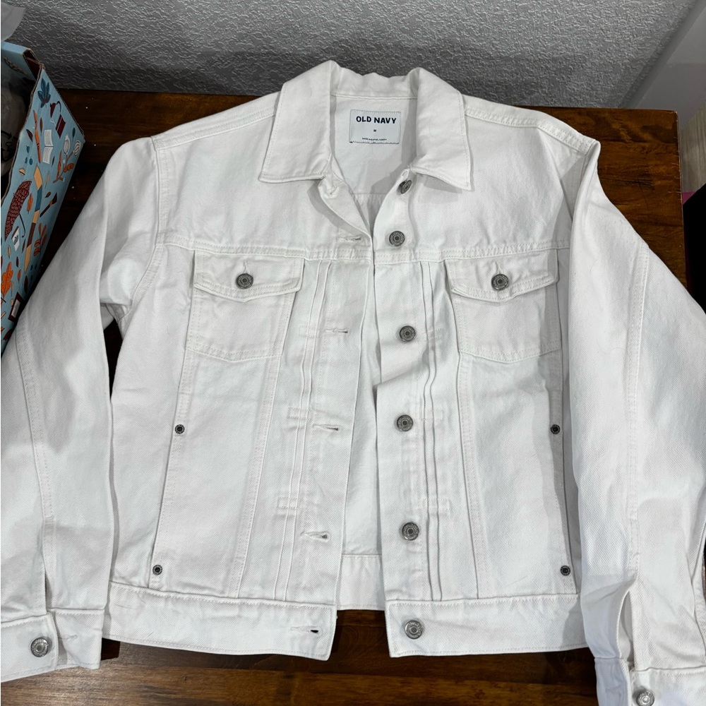 Old Navy White Denim Jean Jacket